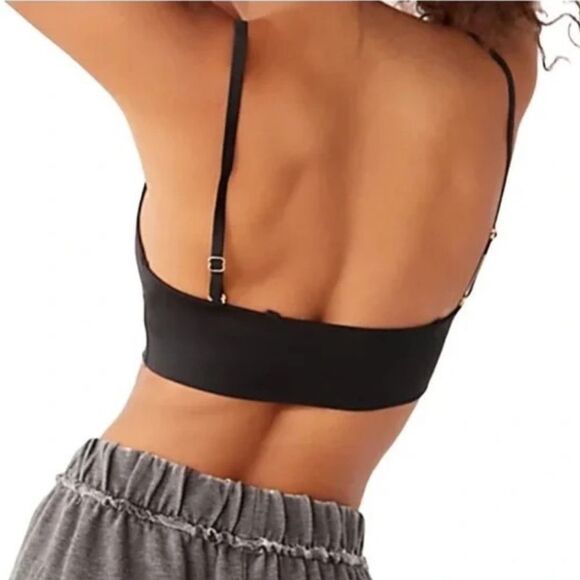 NEW We Are HAH x Free People Cami BrHAH - Noir Small - Picture 2 of 5